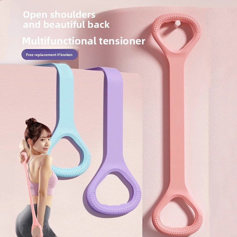 Eight-character Tensioner Open Back Fitness Women's Stretch Belt Exercise Equipment Home Open Shoulder Body Shaping Yoga Artifact