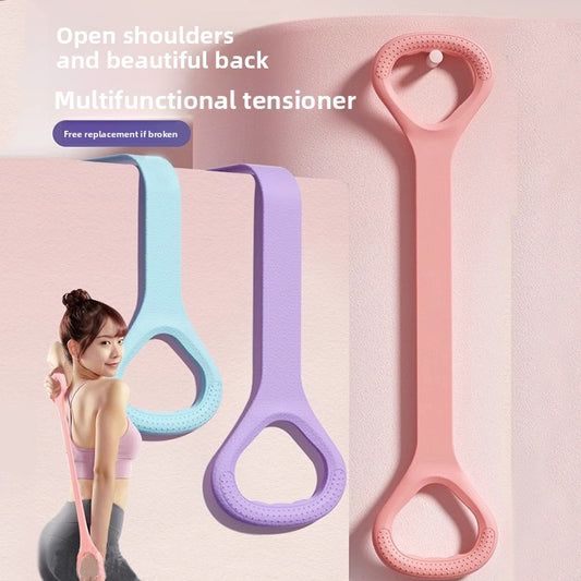 Eight-character Tensioner Open Back Fitness Women's Stretch Belt Stretch Belt Exercise Equipment Home Open Shoulder Body Shaping Yoga Artifact