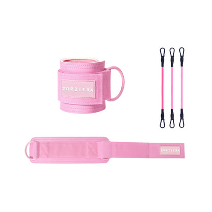 Leg training machine ankle strap