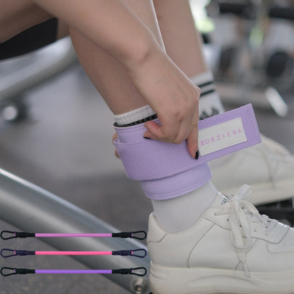 Leg training machine ankle strap
