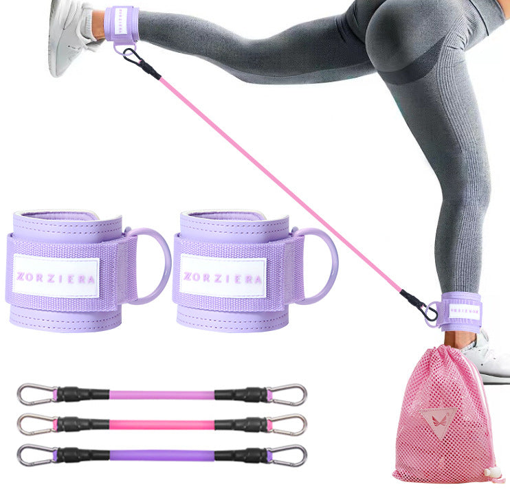 Leg training machine ankle strap